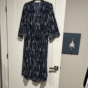 Navy and White Women's Dress